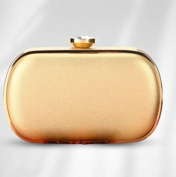 Fashionable Golden PU Leather Handbag